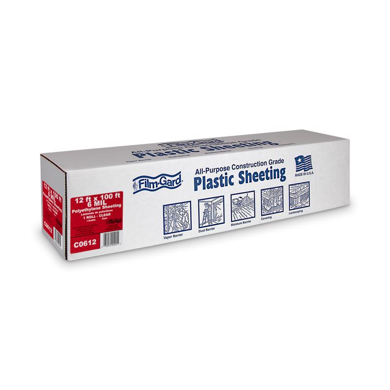 Film-Gard Plastic Sheeting 6 mil X 12 ft. W X 100 ft. L Polyethylene Clear 1 pk