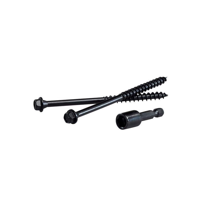 FastenMaster TimberLOK No. 10 X 6 in. L Hex Epoxy Coarse Wood Screws 12 pk