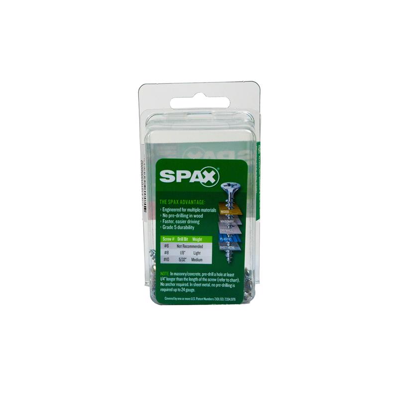 SPAX Multi-Material No. 6 Label X 3/4 in. L Unidrive Flat Head Serrated Construction Screws