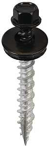 Acorn International SW-MW15BK250 Screw, High-Low, Twin Lead Thread, Hex Drive, Self-Tapping, Type 17 Point, Black