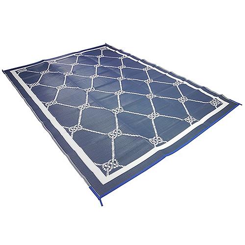 FulTyme RV 6065 Outdoor Patio Mat, Blue/White, 8' x 11'