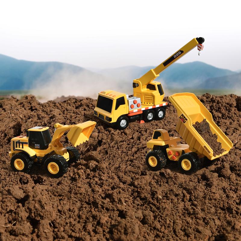 Sunny Days Maxx Action Mini Construction Vehicles Multicolored, Pack of 6