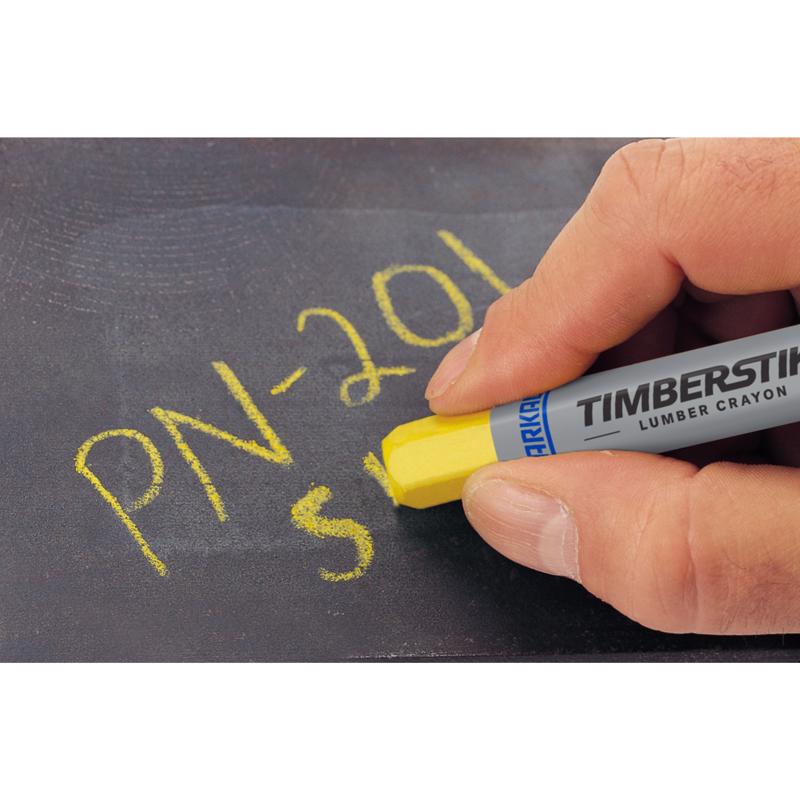 Markal Timberstik Plus 8 in. L Lumber Crayon Yellow 4 pc, Pack of 6