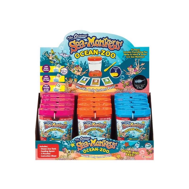 Schylling Sea Monkey Ocean Zoo Classic Toy Assorted, Pack of 12