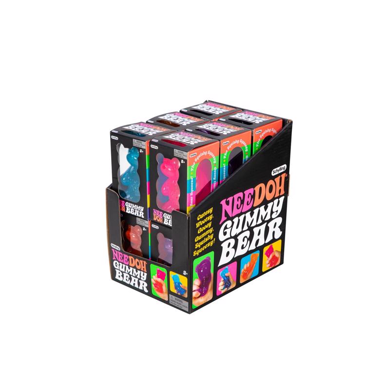 Schylling NeeDoh Gummy Bear Fidget Toy Assorted, Pack of 12