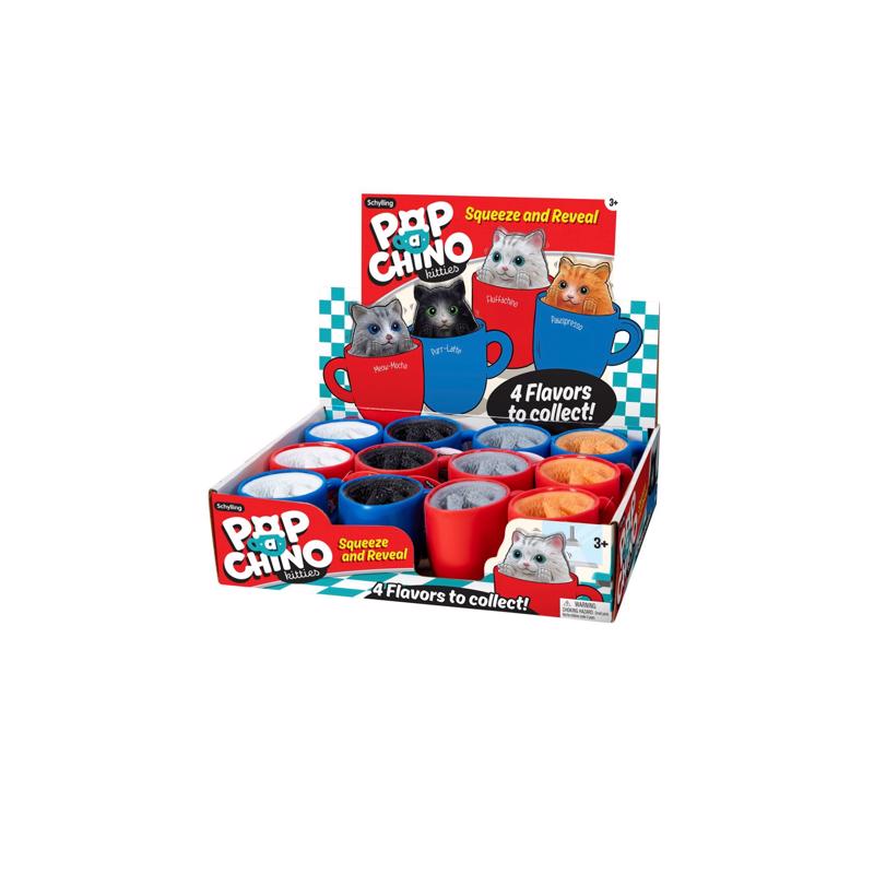 Schylling Pop a Chino Kitties Fidget Toy Assorted 1 pc, Pack of 12