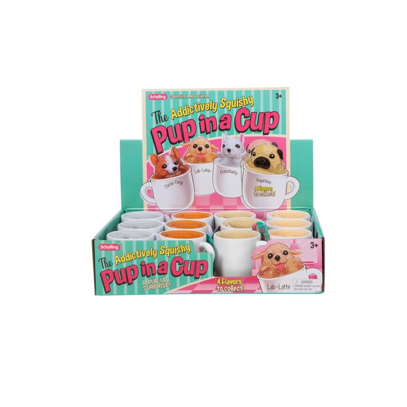 Schylling Pup in a Cup Fidget Toy Assorted, Pack of 12