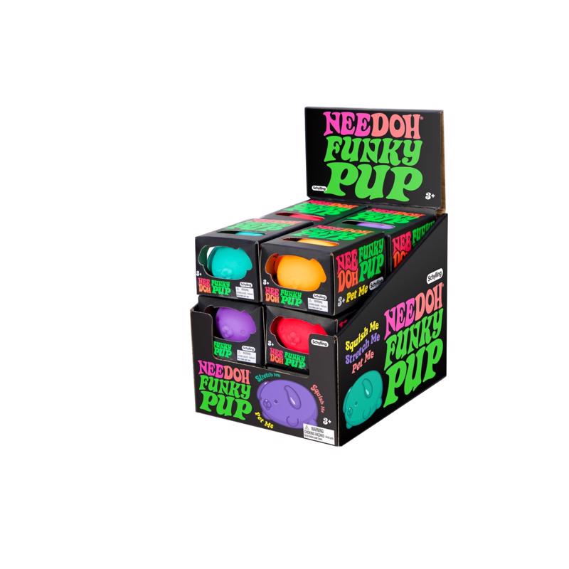 Schylling NeeDho Funky Pup Fidget toy Assorted, Pack of 12