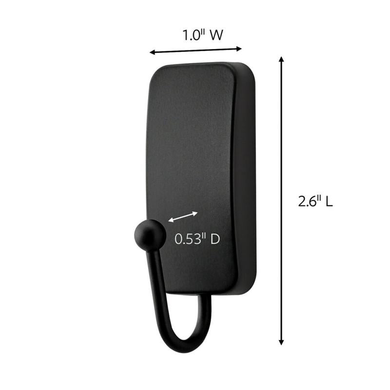 3M Command Small Plastic Hook 1 in. L 2 pk