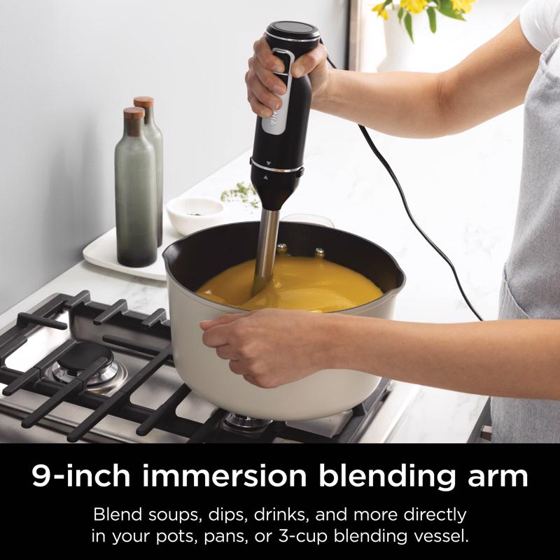 Ninja Foodi Black Stainless Steel Blender 3 cups 5 speed