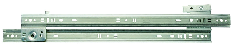Knape & Vogt 1300P ZC 16 Drawer Slide, 75 lb, 16 in L Rail, 1/2 in W Rail, Steel, Zinc