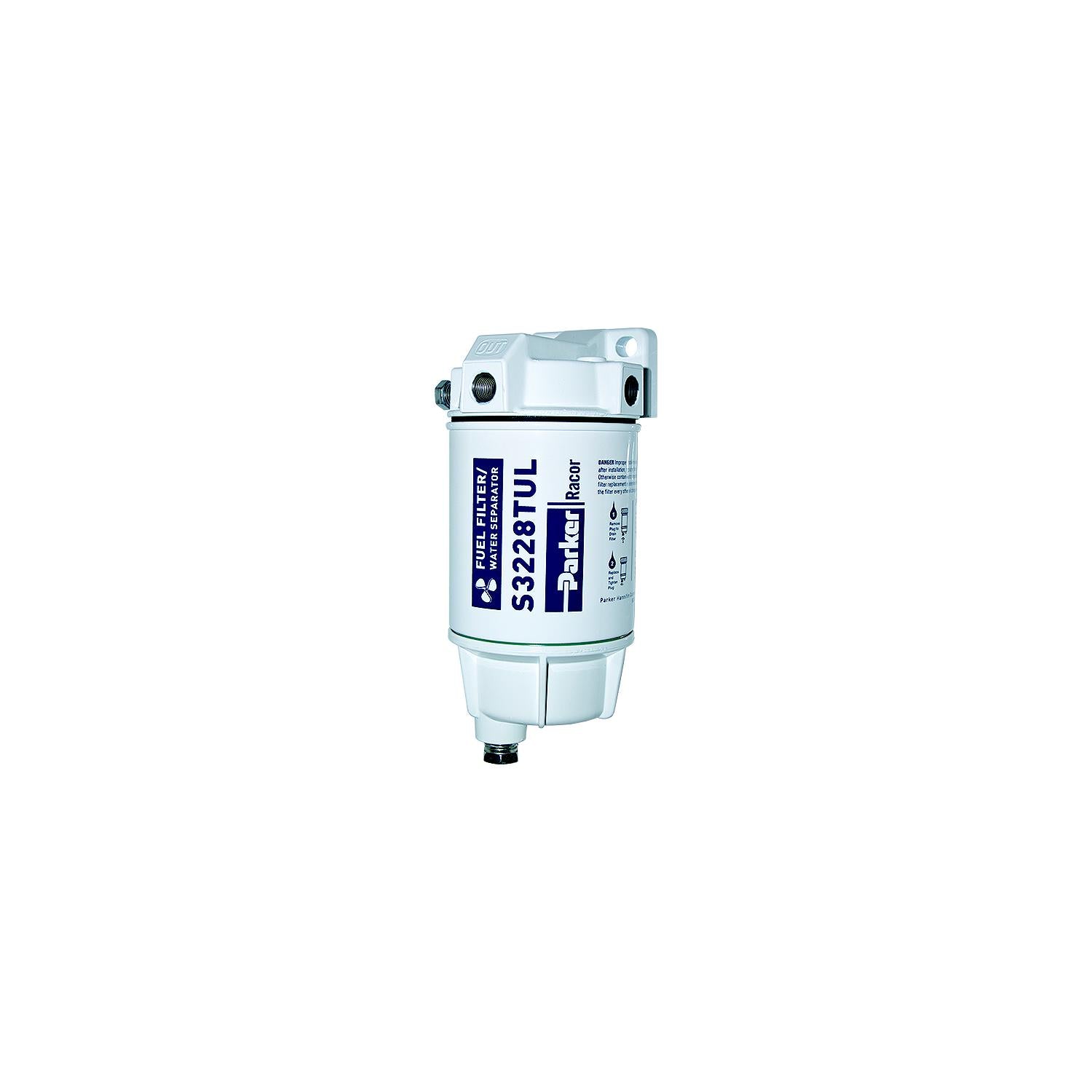 Racor 10 Micron Gas Spin-On Fuel/Water Seperator With Metal Bowl for Inboard/Outboard