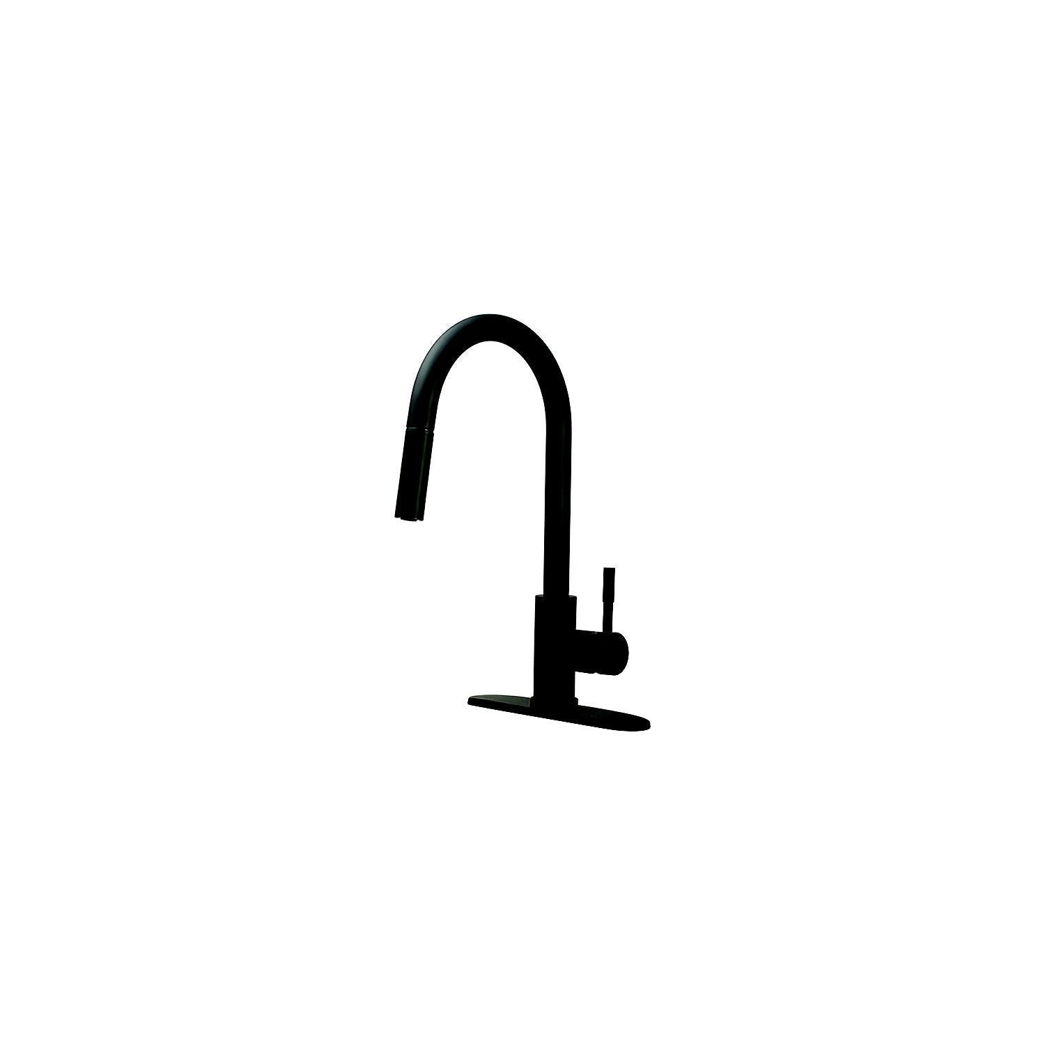 Dura Faucet DFMK530SLKMB Streamline Pull-Down Kitchen Faucet, Matte Black