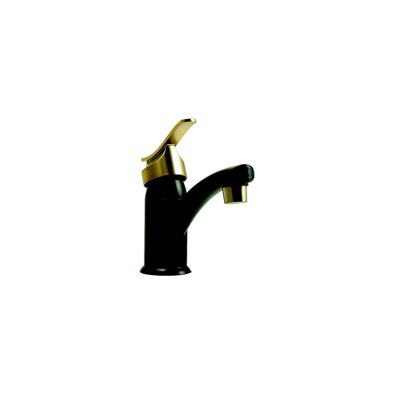 Dura Faucet DFPL200MBRG Single Lever Centerset Lavatory Faucet, Matte Black - Rose Gold