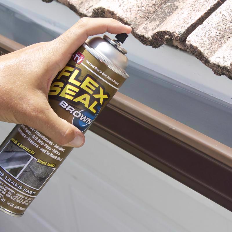 Flex Seal Family of Products Flex Seal Brown Rubber Spray Sealant 14 oz, Pack of 6