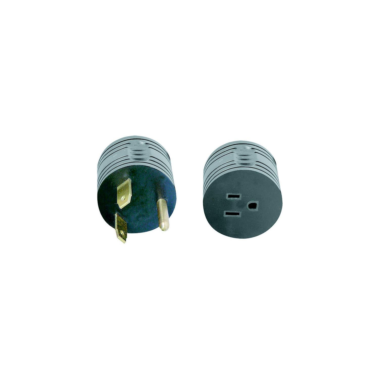 AP Products Power &amp; Lighting  Round Park Adapter, 15A Female to 30A Male