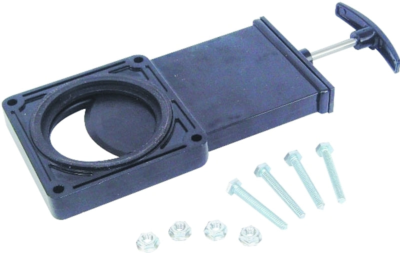 US Hardware RV-513B Waste Gate, Black, ABS/Stainless Steel