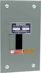 Square D Homeline HOM24L70FCP Load Center, 70 A, 2-Space, 4-Circuit, Main Lug, NEMA 1 Enclosure, Plug, Gray