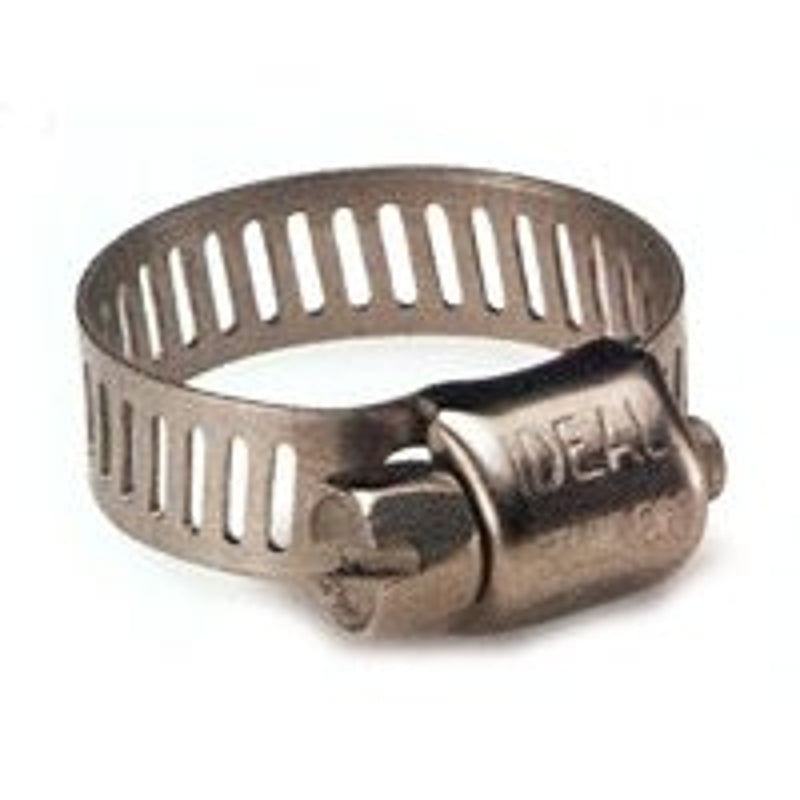 Ideal-Tridon Micro-Gear 62M Series 6260653 Worm Gear Hose Clamp, #6, 5/16 to 7/8 in, Stainless Steel, Pack of 10