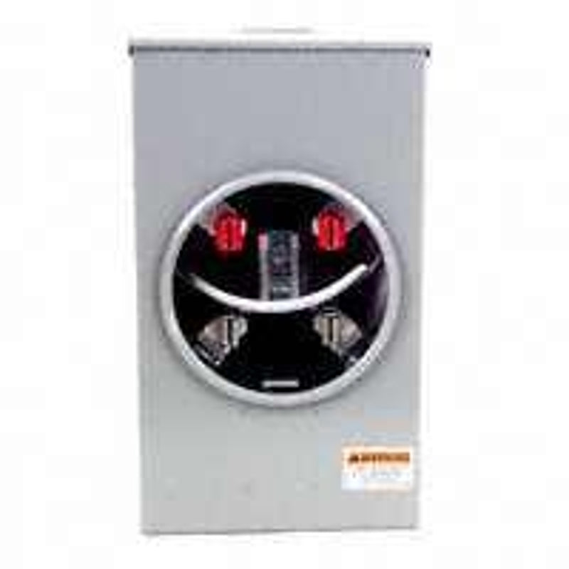 Siemens Murray SJ102AX Ringed Meter Socket, 1-Phase, 135 A, 300 V, 4-Jaw, Overhead, Underground Cable Entry
