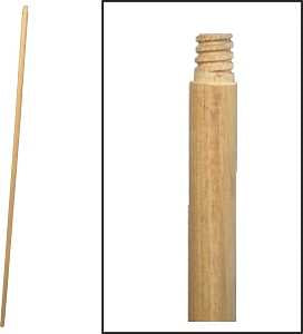 Birdwell 532-12 Broom Handle, 15/16 in Dia, 48 in L, Threaded, Hardwood