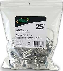 Ideal-Tridon Hy-Gear 67-6 Series 6720550 Worm Gear Hose Clamp, #20, 3/4 to 1-3/4 in, Stainless Steel