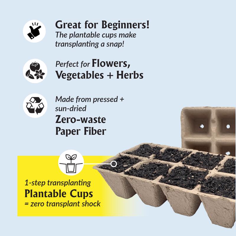 Ferry-Morse 50 Cells 1.75 in. H X 1.75 in. W Plant Transplant Starting Tray 5 pk