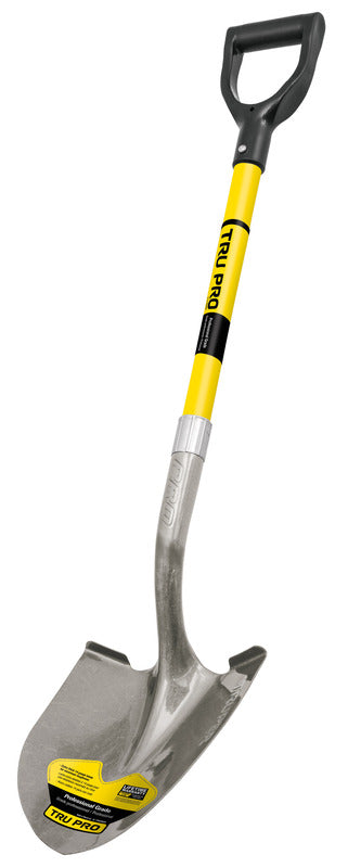 Truper Tru-Pro 41 in. Steel Round Digging Shovel Fiberglass Handle, Pack of 6