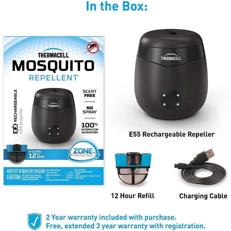 Thermacell Rechargeable Insect Repellent Device For Mosquitoes/Other Flying Insects 1 pk