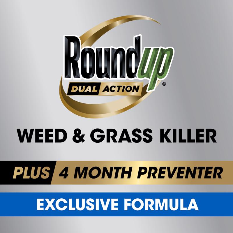 Roundup Dual Action Weed and Grass Killer RTU Liquid 1 gal, Pack of 4