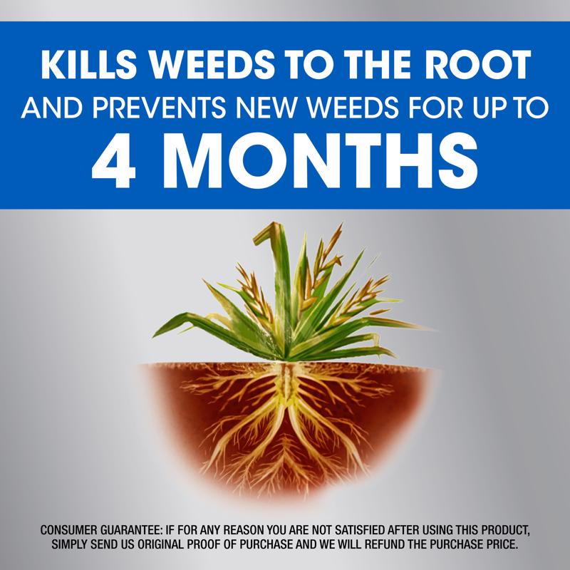 Roundup Dual Action Weed and Grass Killer RTU Liquid 1 gal, Pack of 4