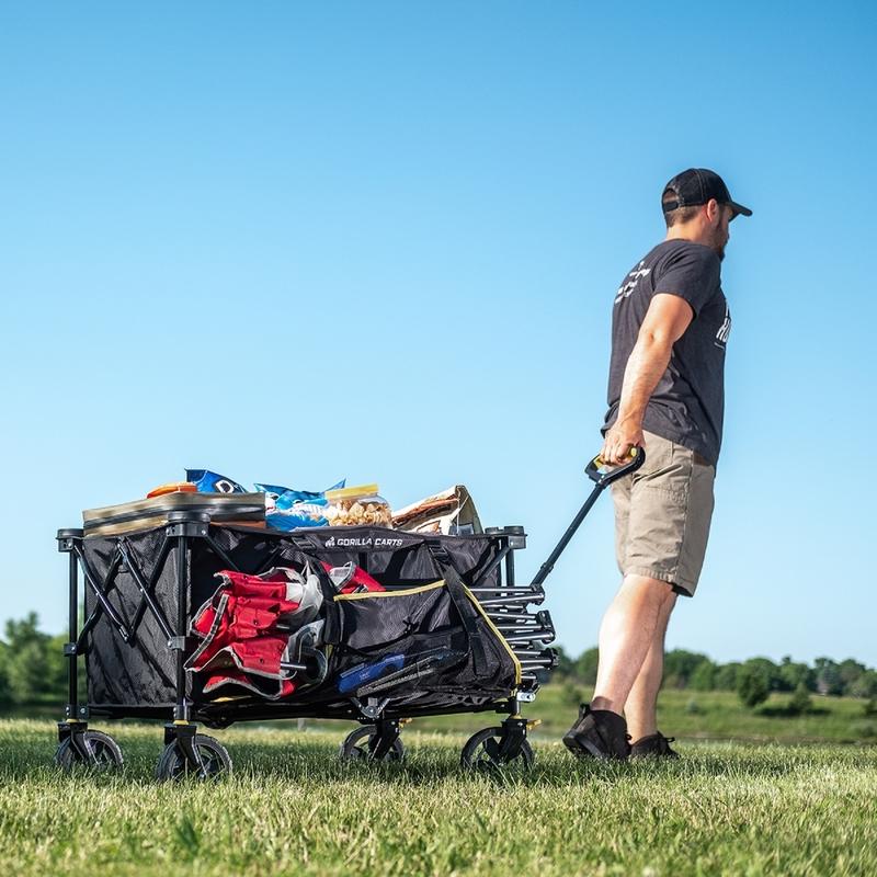 Gorilla Carts Polyester Fabric Folding Utility Wagon 150 lb. cap.