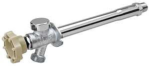 B & K 104-829HC Anti-Siphon Frost-Free Sillcock Valve, 12 in L, 1/2 x 3/4 in, MPT x Hose, 125 psi, Brass Body, Chrome