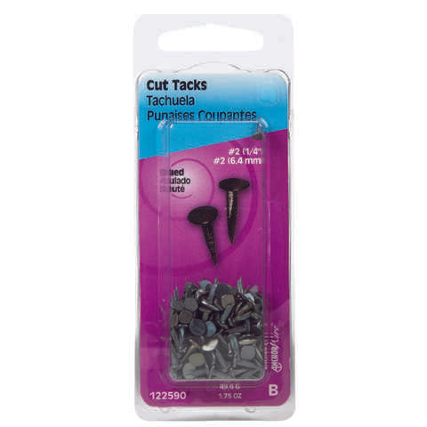 Hillman No. 2 X 1/4 in. L Steel Cut Tacks 1.75 pk, Pack of 6
