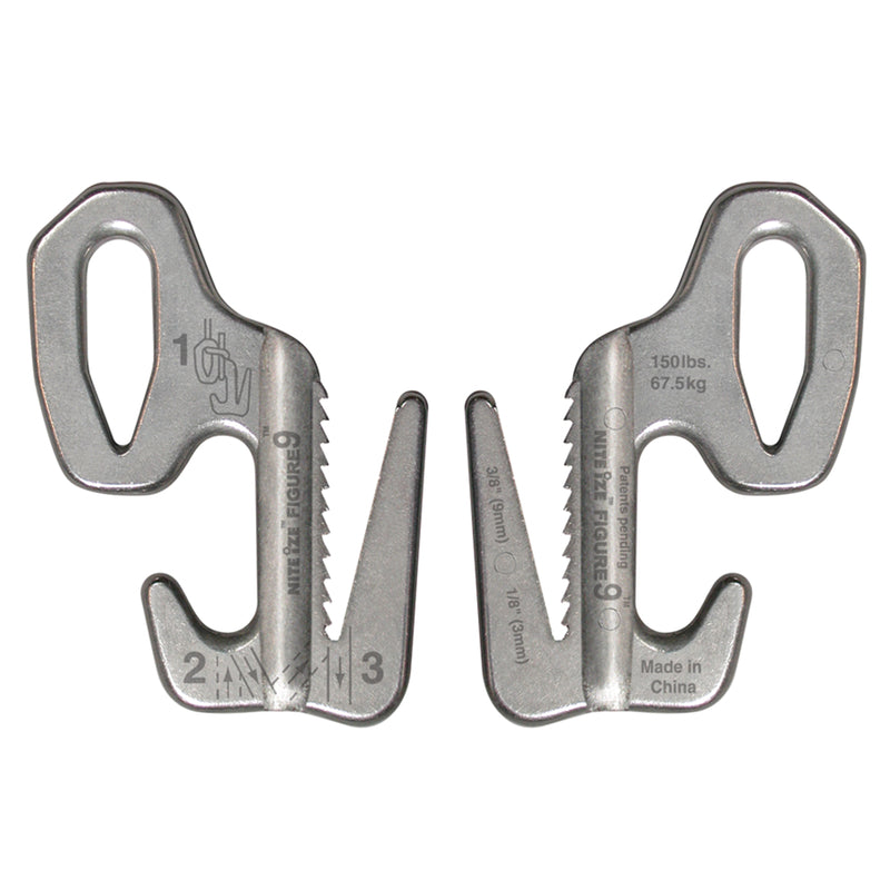 Nite Ize Figure 9 3 in. L Silver Twisted Plastic Tie-Down Rope, Pack of 6