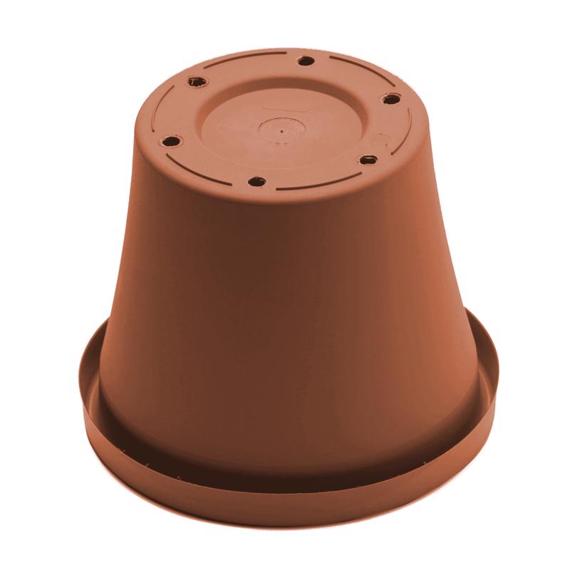 Bloem Terra 12.75 in. H X 15 in. W Resin Traditional Planter Terracotta Clay