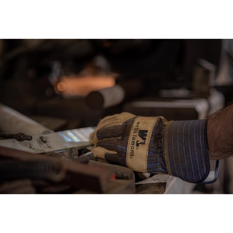 Wells Lamont Men's Outdoor Palm Gloves Palomino L 1 pair