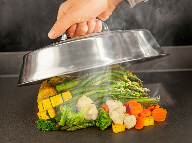 Blackstone 1780 Basting Cover, Stainless Steel, Stainless Steel Handle
