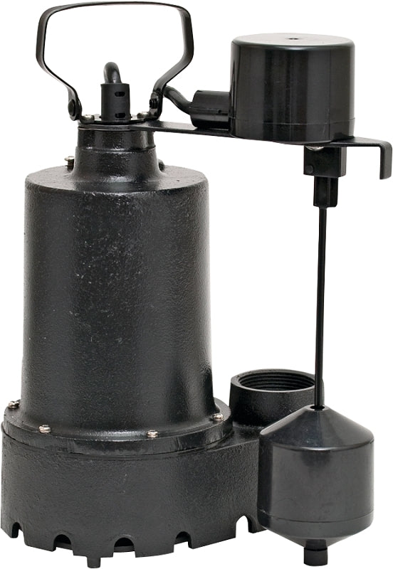 Superior Pump 92341 Sump Pump, 46 gpm, 4.1 A, 120 V, 0.33 hp, 1-1/2 in Outlet, Iron