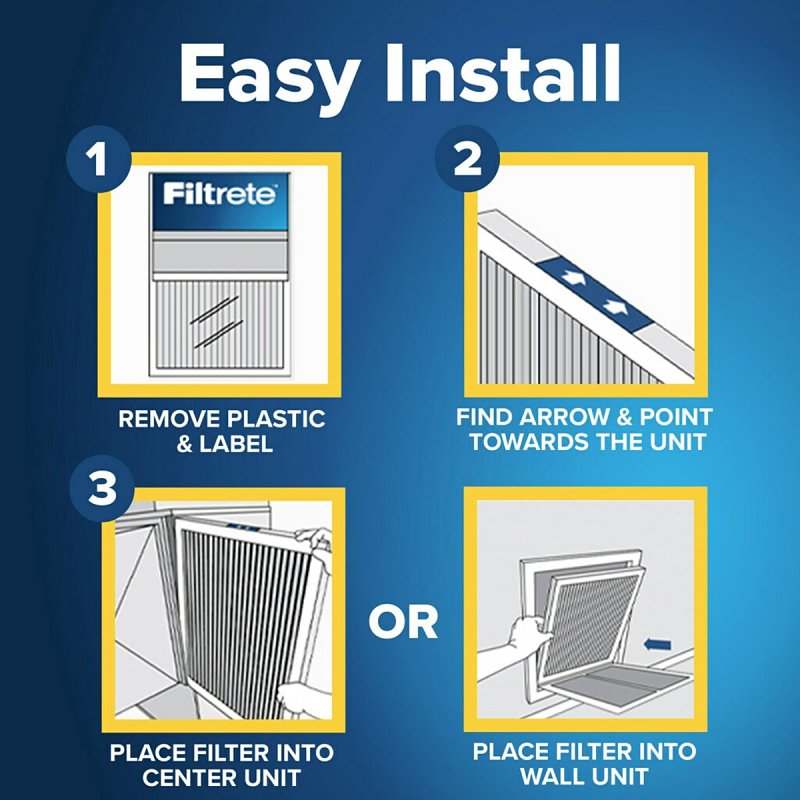 Filtrete 705-4 Air Filter, 20 in L, 14 in W, 8 MERV, 700 MPR, Fiberglass Frame, Pack of 4