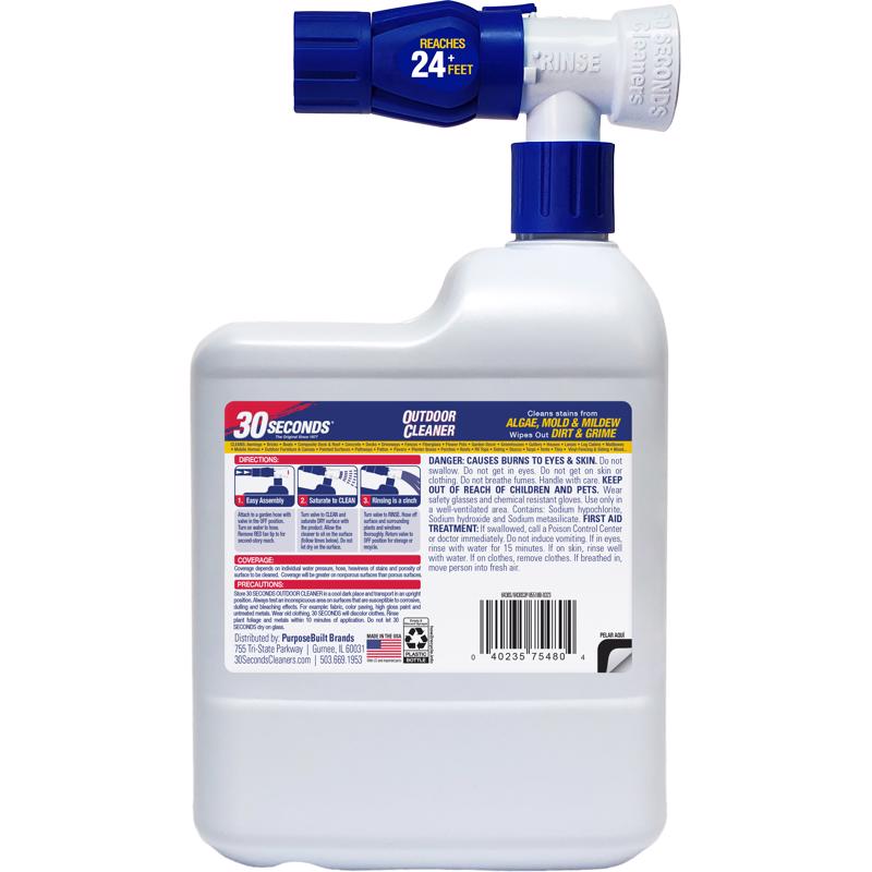 30 SECONDS Outdoor Cleaner Concentrate 64 oz, Pack of 5