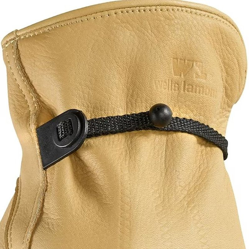 Wells Lamont 1140-L Gloves, Men's, L, Keystone Thumb, Adjustable Wrist, Ball and Tape Cuff, Cowhide Leather, Brown/Tan