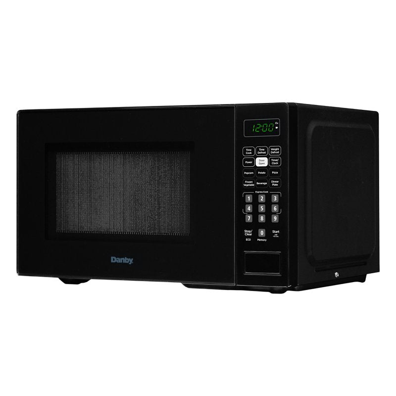 Danby DBMW0721BBB Countertop Microwave, 0.7 cu-ft, 700 W, 2 Cooking Stages, Metal, Black