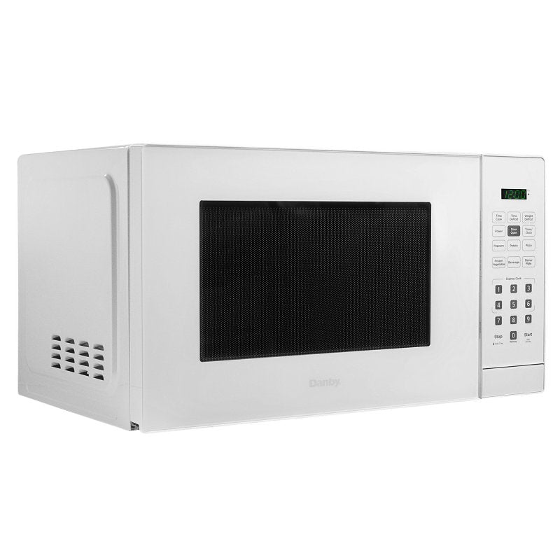 Danby DBMW0921BWW Countertop Microwave, 0.9 cu-ft, 900 W, 2 Cooking Stages, Metal, White