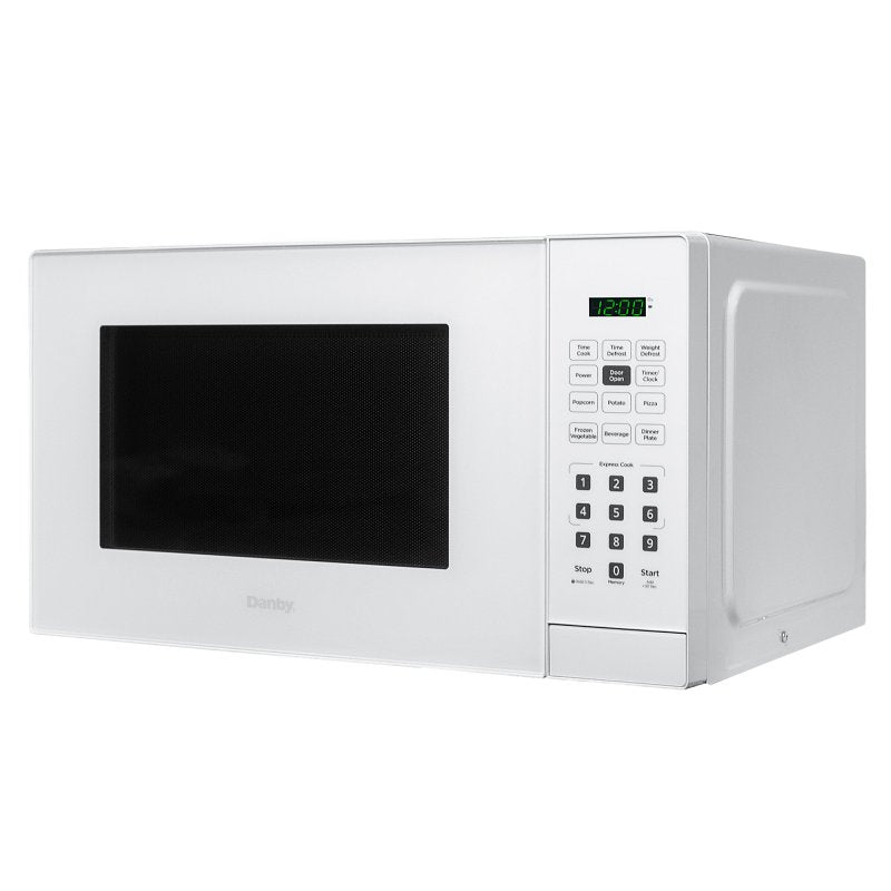 Danby DBMW0921BWW Countertop Microwave, 0.9 cu-ft, 900 W, 2 Cooking Stages, Metal, White