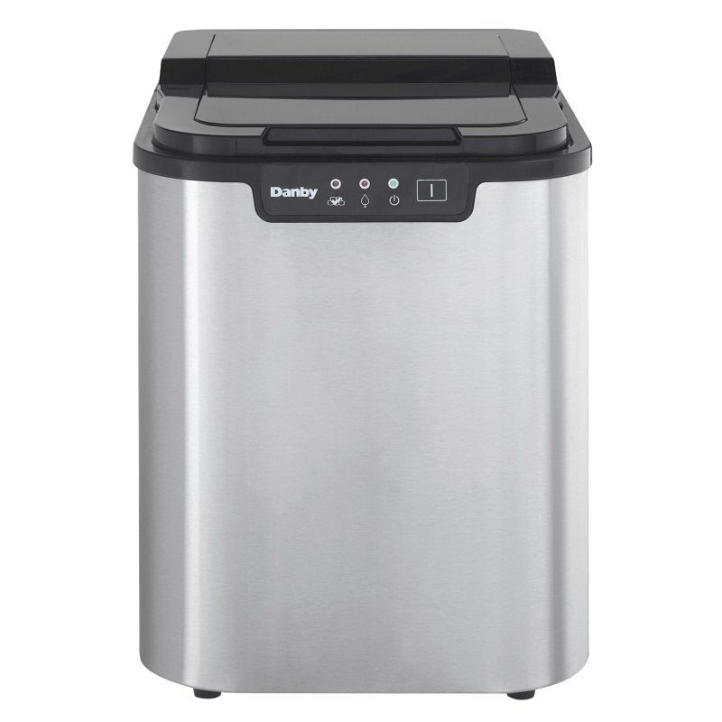 Danby DIM2500SSDB Countertop Ice Maker, 25 lb, 9.8 in W, 14.17 in D, 12.87 in H, Stainless Steel