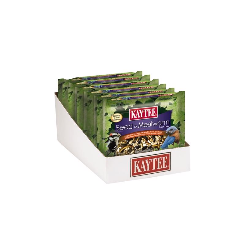 Kaytee Wild Bird Hulled Sunflower Seed Seed Cake 6 oz, Pack of 6