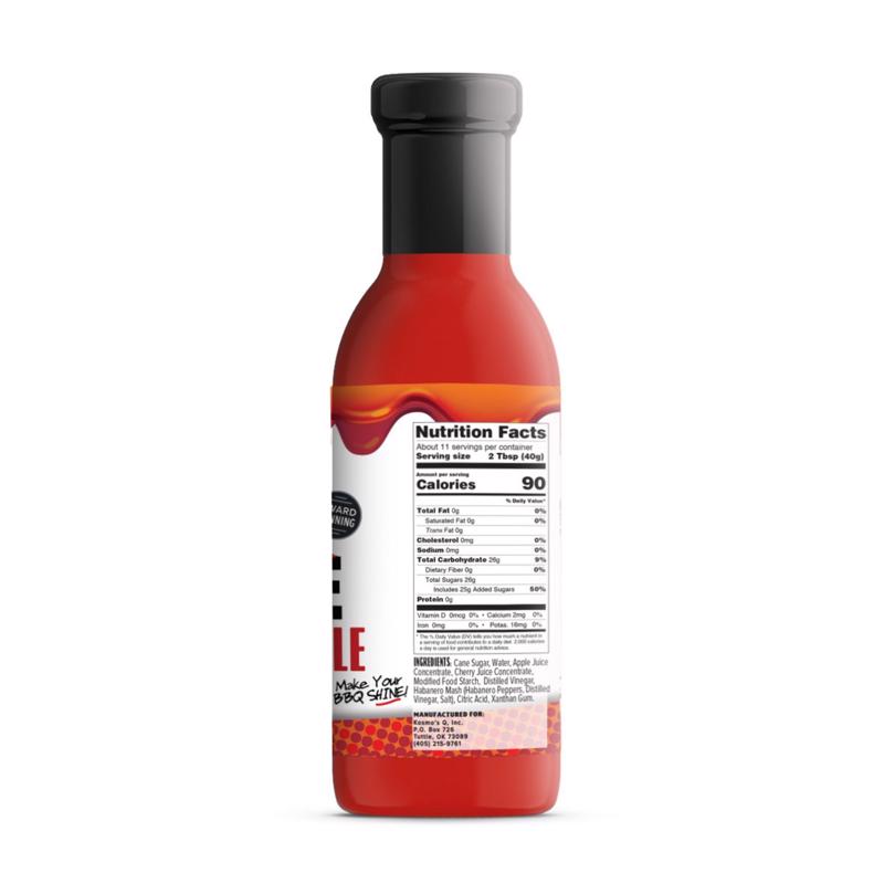 Kosmos Q BBQ Glaze Cherry Apple Habanero BBQ Sauce 16 oz