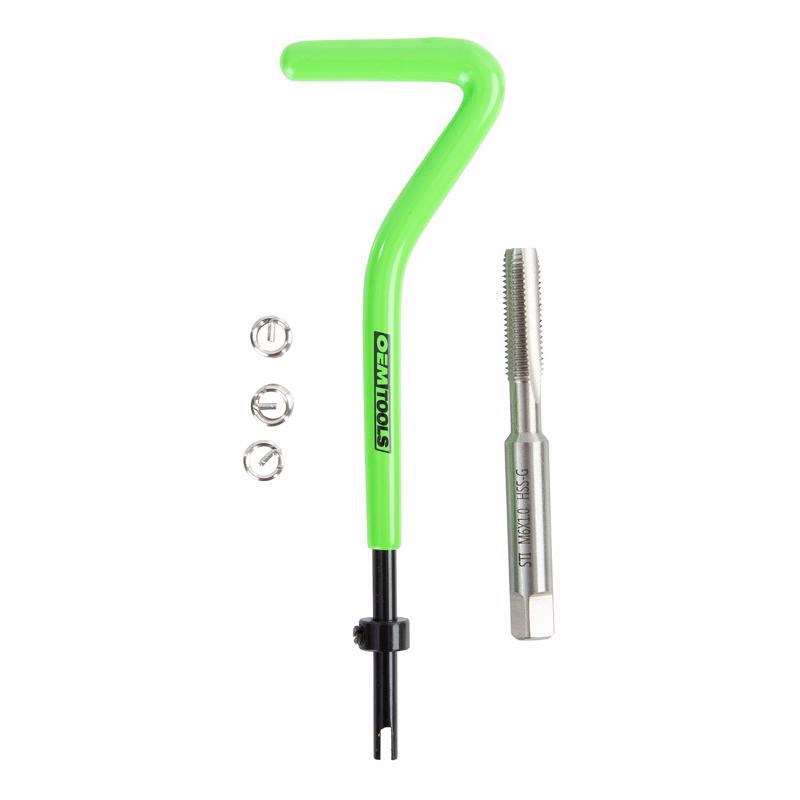 OEMTOOLS 1/4 in. Stainless Steel Non Locking Helical Thread Repair Kit M6 - 1 mm