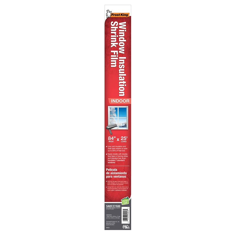 Frost King V8425 Shrink Film, 84 in W, 25 ft L
